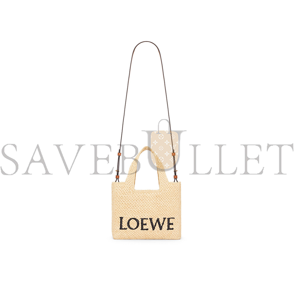 LOEWE SMALL FONT TOTE IN RAFFIA A685B59X03 (24*19.5*11cm) LOEWE SMALL FONT TOTE IN RAFFIA A685B59X03 (24*19.5*11cm)